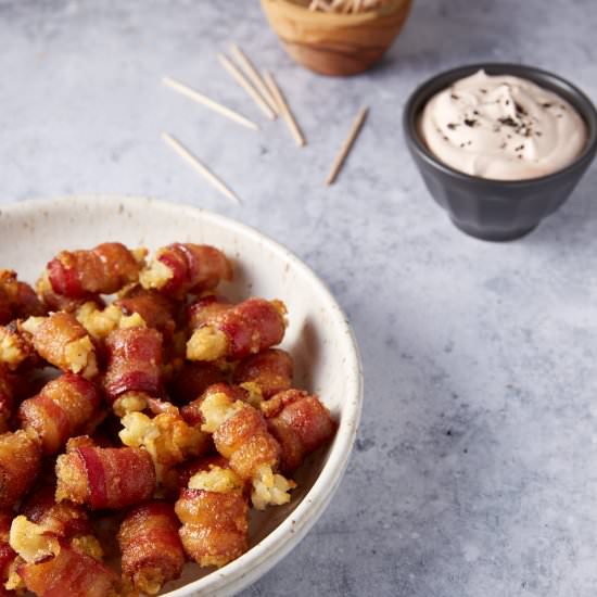 Bacon Wrapped Tater Tots - Recipe photo by Barbara Curry
