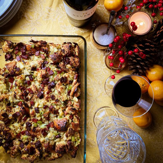 Pancetta & Celery Sofrito Stuffing - Recipe photo by Open Plate Anthropology