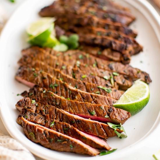 Carne Asada - Recipe photo by theforkedspoon