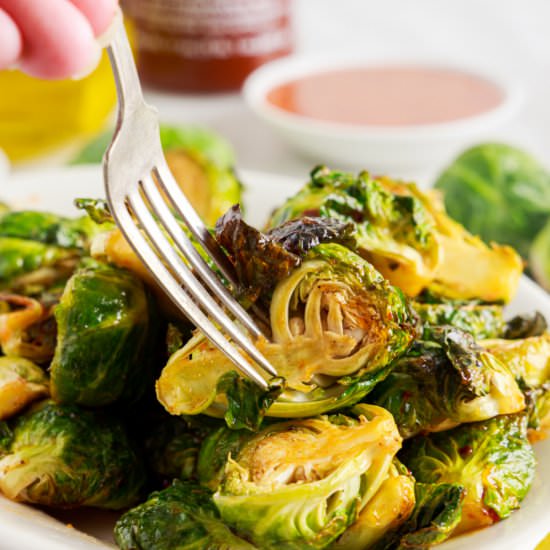 Air Fryer Bang Bang Brussels Sprout - Recipe photo by familyfreshmeals