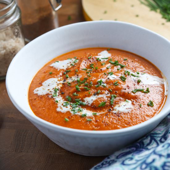 Tomato, Lentil & Squash Soup - Recipe photo by Cooking With Camilla