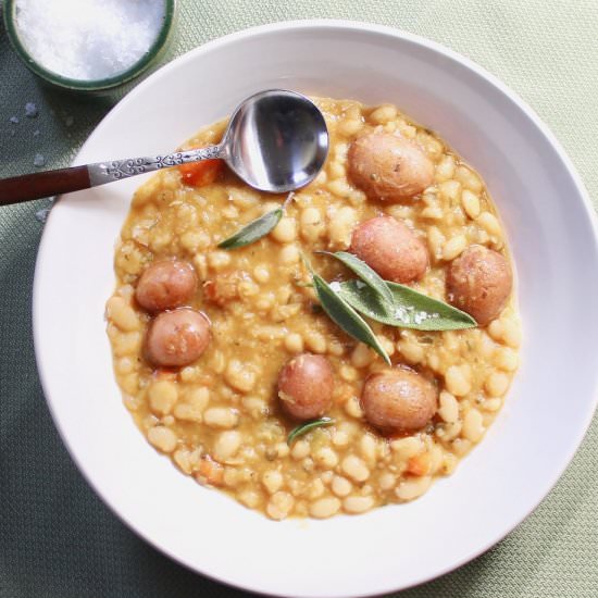 Navy Bean Potato Soup - Recipe photo by the good eats co