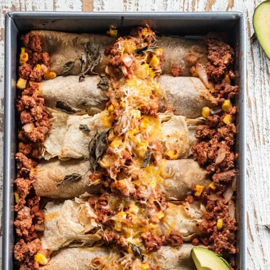 Easy Ground Turkey Enchiladas - Recipe photo by Jillianshealthfuleats