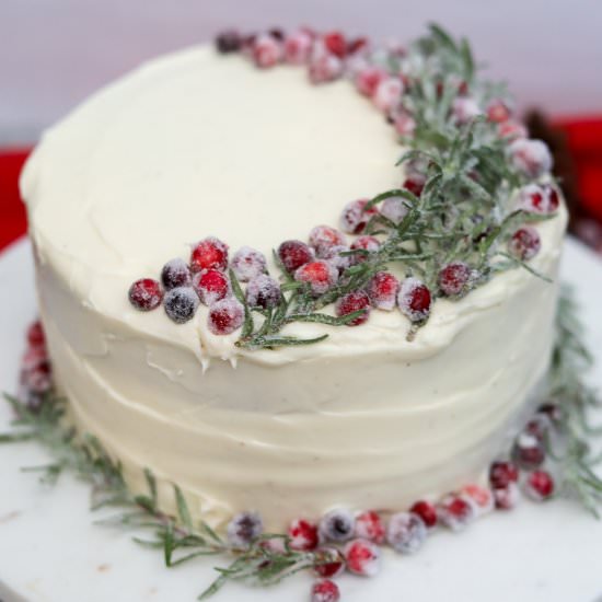Spice Cake with Eggnog Buttercream - Recipe photo by Man Meets Oven