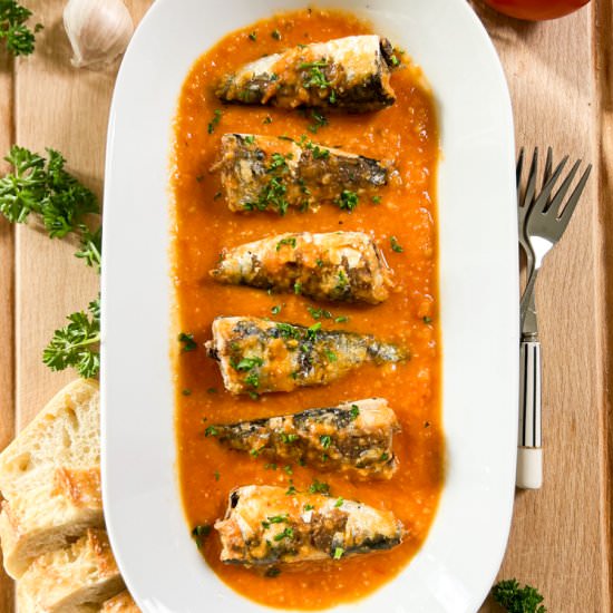 Spanish Sardines in Tomato Sauce - Recipe photo by Spain on a Fork
