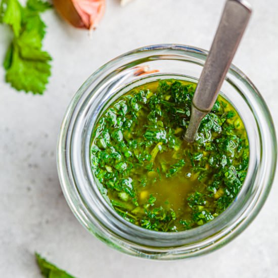 Easy Homemade Chimichurri - Recipe photo by theonlinegrill