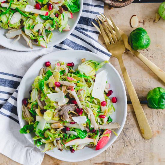 Chicken and Brussels Sprouts Salad - Recipe photo by Running to the Kitchen