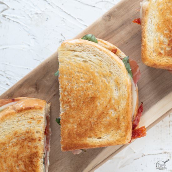 Gourmet Grilled Cheese - Recipe photo by biscuitsandburlap