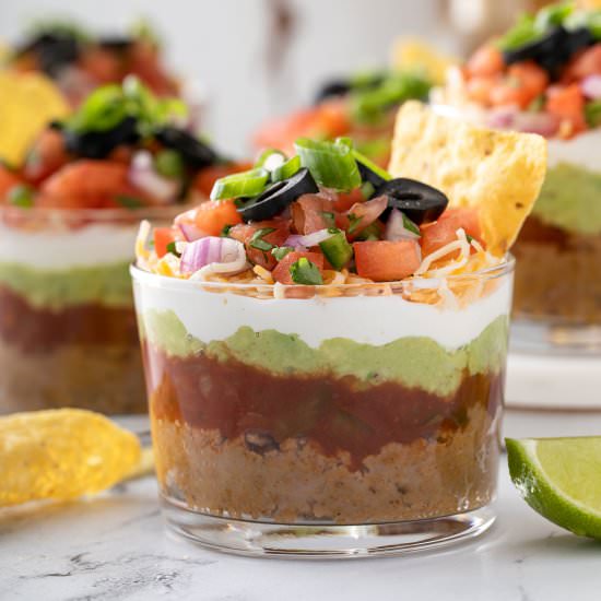 The Best Seven Layer Dip - Recipe photo by Lemon blossoms