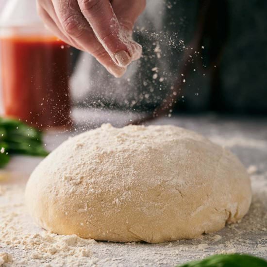 Homemade pizza dough - Recipe photo by SplashofTaste