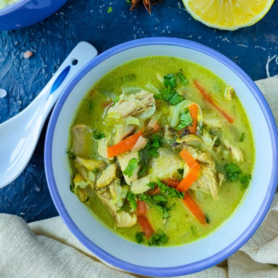 Simple Lemon Coriander Chicken Soup - Recipe photo by Sheeba@gohealthy