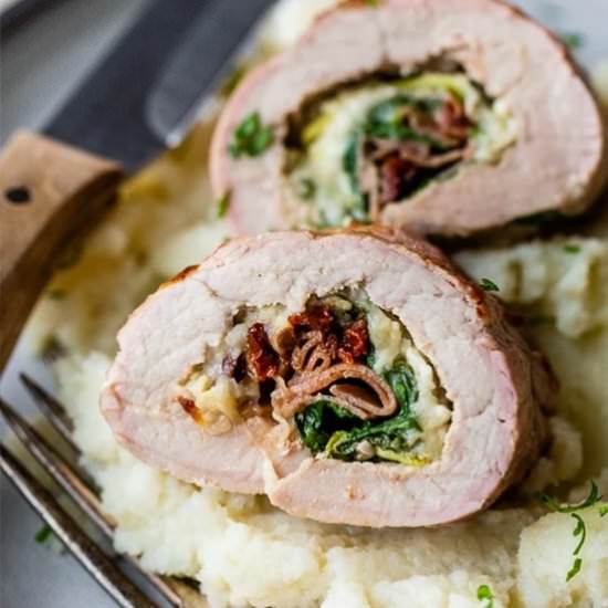 Spinach Stuffed Pork Tenderloin - Recipe photo by Skinnytaste