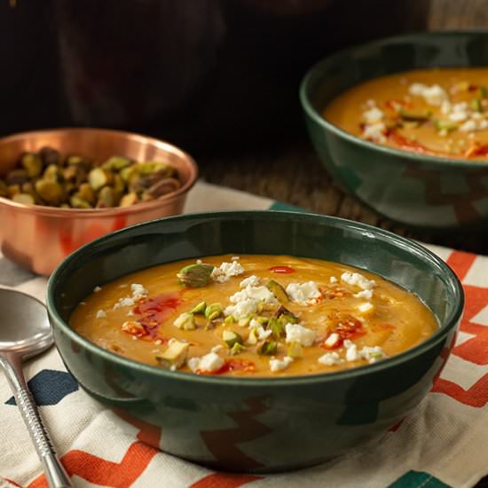 Creamy Roasted Vegetable Soup - Recipe photo by tenpoundcakecompany