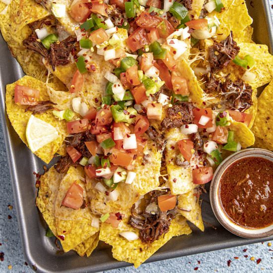 Birria Nachos - Recipe photo by ChiliPepperMadness