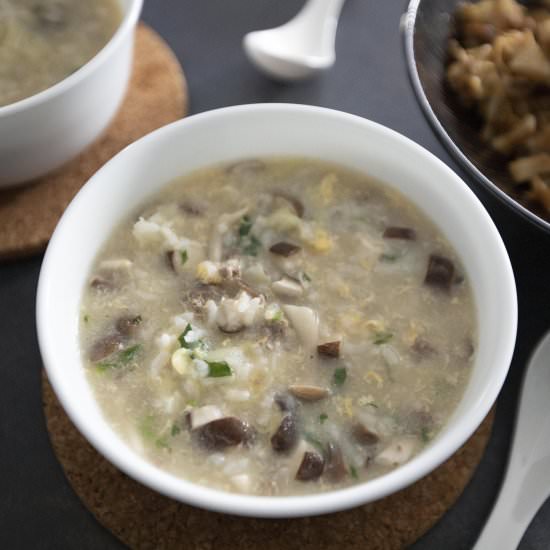Minced beef and vegetable congee - Recipe photo by foodmakesmehappy