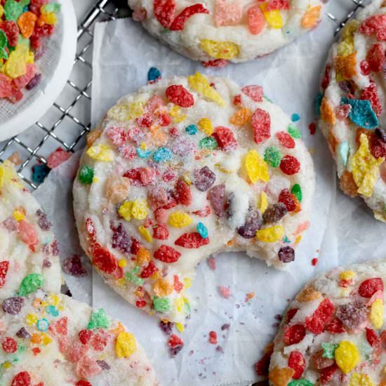 Fruity Pebble Cookies - Recipe photo by laneandgreyfare