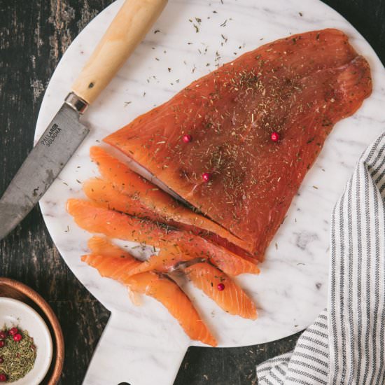 Homemade Salmon Gravlax - Recipe photo by tangerinezest