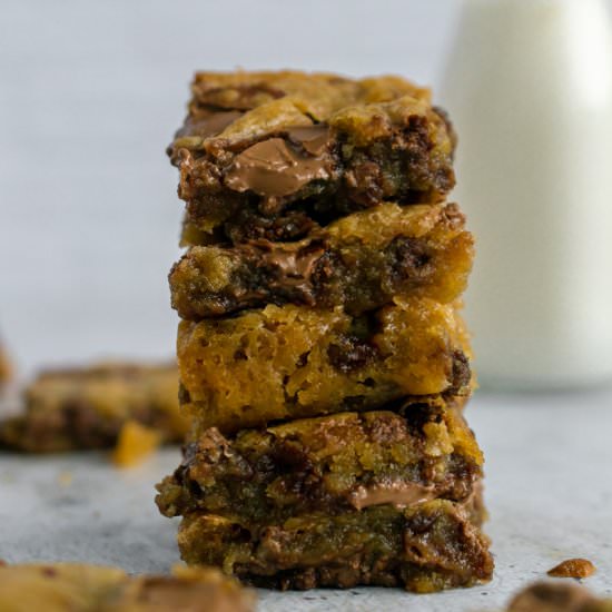 BEST Vegan Blondies - Recipe photo by fitandfull