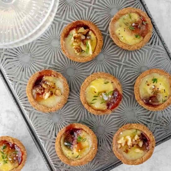 Baked Brie Tarts with Jam - Recipe photo by The Real Food Geek