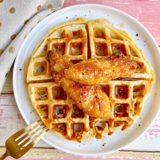 Chicken and Waffles for One - Recipe photo by Theyummymuffin