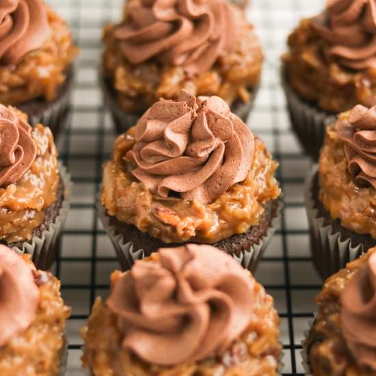 German Chocolate Cupcakes - Recipe photo by A baJillian Recipes