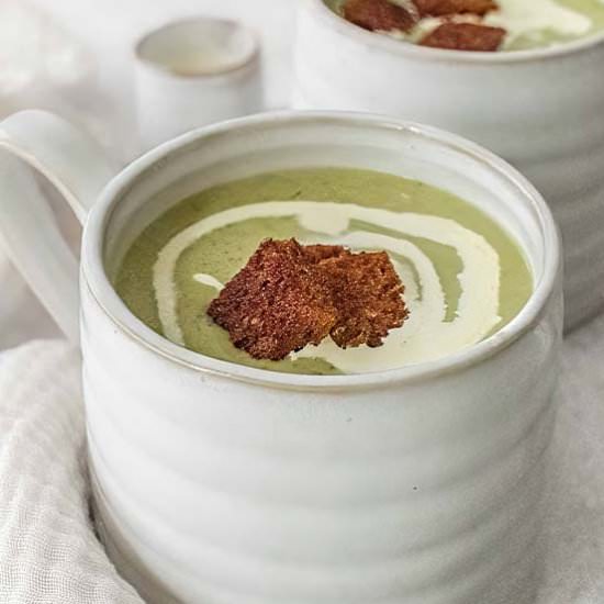 Easy Broccoli Cheese Soup Recipe - Recipe photo by The Real Food Geek