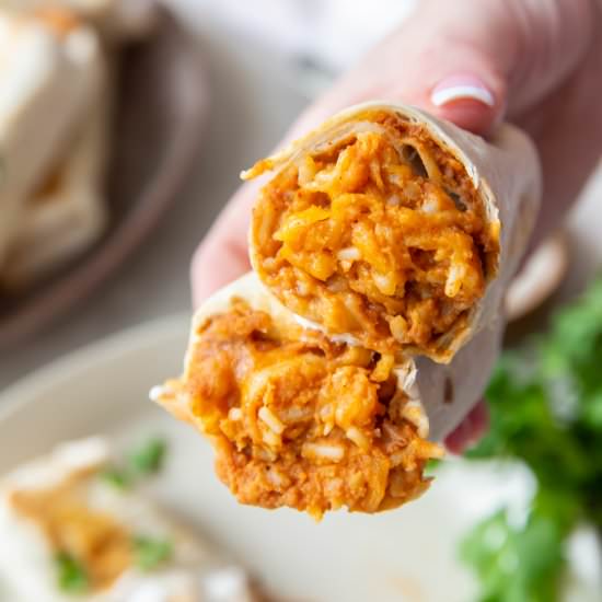Baked Cheesy Bean and Rice Burritos - Recipe photo by Valeries Kitchen