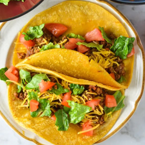 Easy Ground Beef Tacos - Recipe photo by atasteofmadness