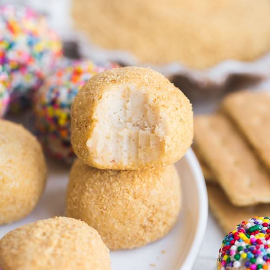 No-Bake Cheesecake Balls - Recipe photo by Kathryns.kitchen.blog