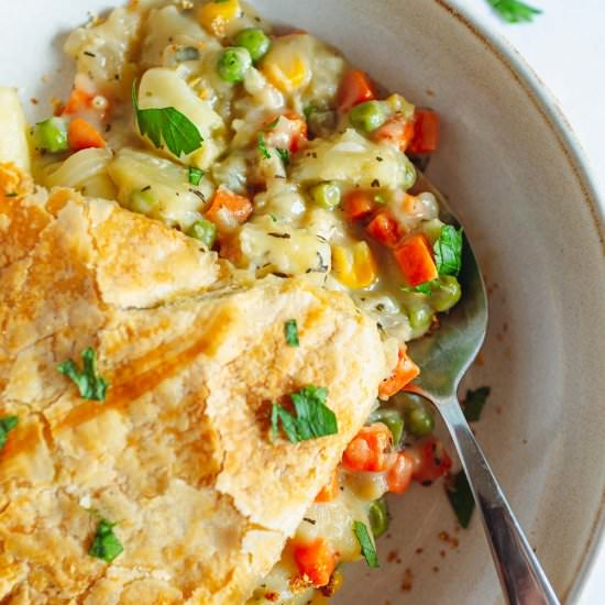 Vegetable Pie with Puff Pastry - Recipe photo by plantnspice