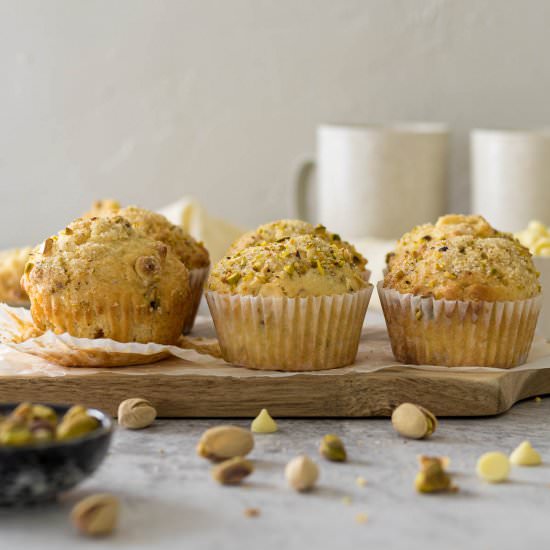 Pistachio Muffins - Recipe photo by saltyginger