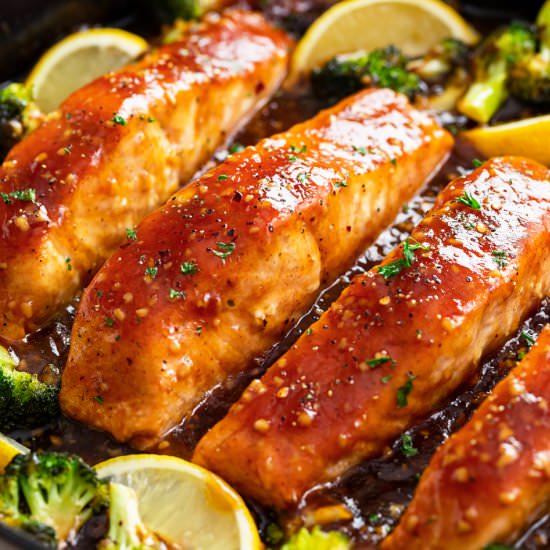 Honey Glazed Salmon - Recipe photo by TheCozyCook