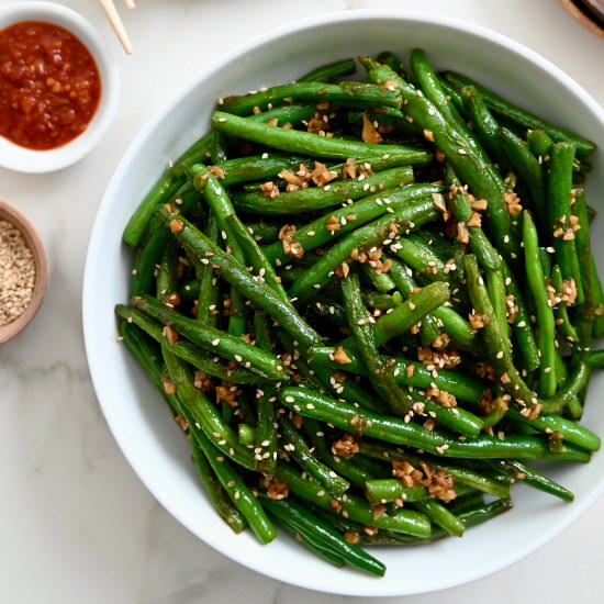Chinese Garlic Green Beans - Recipe photo by justataste