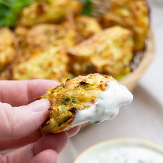 Air Fryer Zucchini Fritters - Recipe photo by Little Nomads Recipes