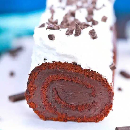 French Silk Cake Roll - Recipe photo by peasandpeonies