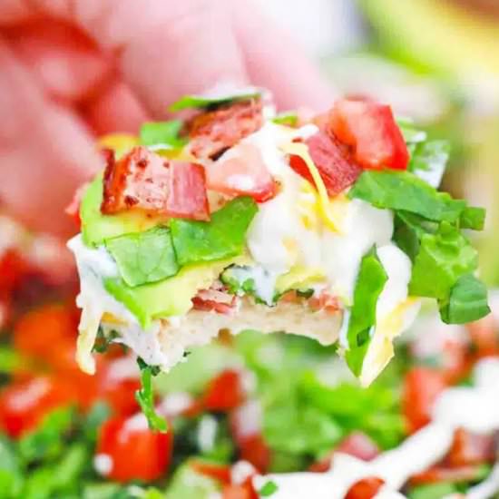 BLT dip - Recipe photo by peasandpeonies