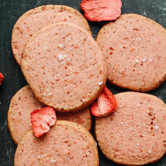 Strawberry Shortbread Cookies - Recipe photo by thefigjar