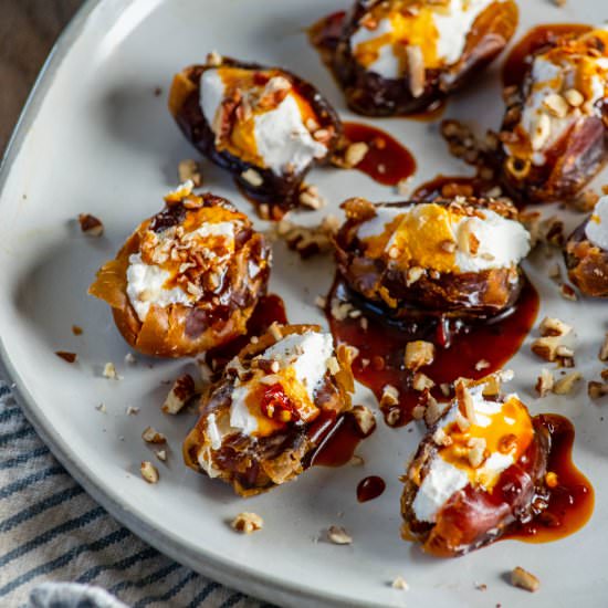 Goat Cheese Stuffed Dates - Recipe photo by JawnsICooked
