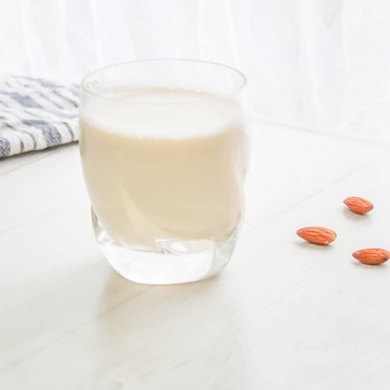 Homemade Almond Milk - Recipe photo by Natural Living Family