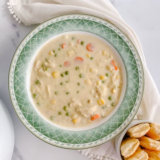 Creamy Chicken Pot Pie Soup - Recipe photo by House of Elyn Ryn