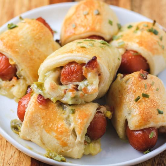 Jalapeño Popper Pigs in a Blanket - Recipe photo by My Life After Dairy