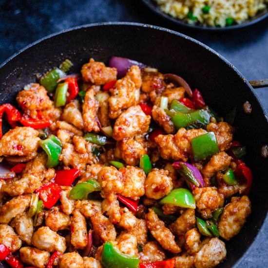 Chicken Manchurian with Rice - Recipe photo by tiffinandteaofficial