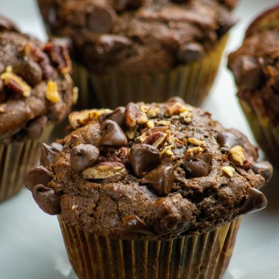 Double Chocolate Chip Muffins - Recipe photo by JawnsICooked