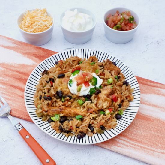 Salsa Chicken Rice Skillet - Recipe photo by anothertablespoon
