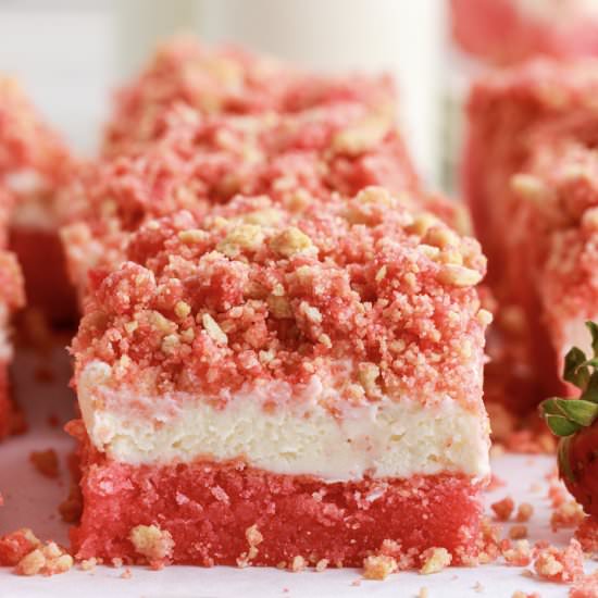 Strawberry Cheesecake Brownies - Recipe photo by girlinspired