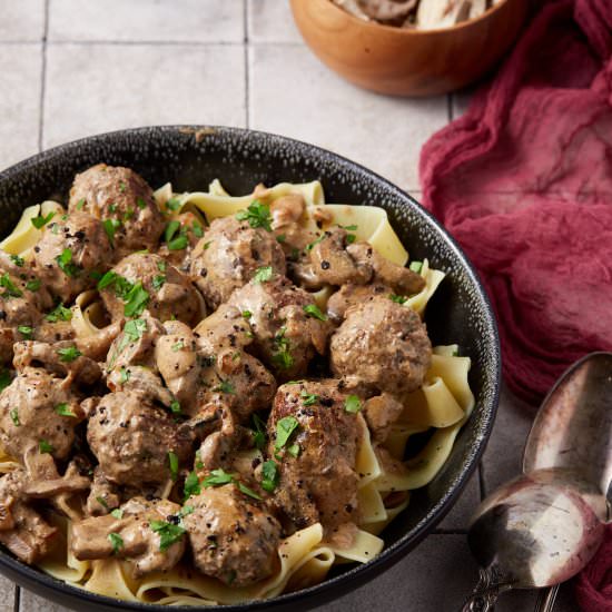 Meatball Stroganoff - Recipe photo by Barbara Curry