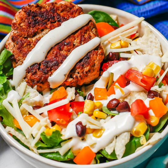 Turkey Burger Salad Bowls - Recipe photo by Family Food on the Table