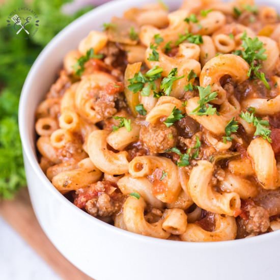 Easy Beef Goulash with Macaroni - Recipe photo by emilyenchanted