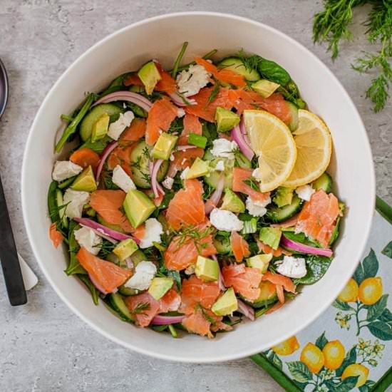 Smoked Salmon Salad - Recipe photo by HIldaskitchenblog
