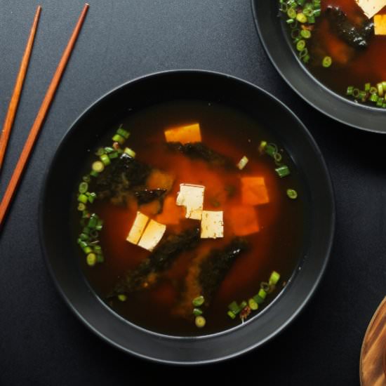 Roasted Garlic Miso Soup - Recipe photo by jenna@heavenlyspiced.com